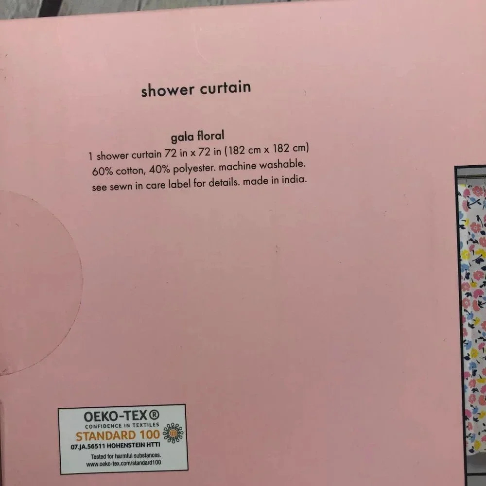 NWT Designer Kate Spade ♠️ Shower Curtain gala floral peach - Picture 4 of 6